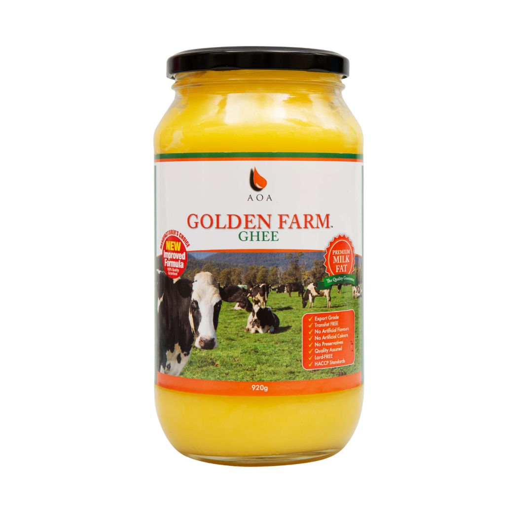 Ghee Golden farm - 920 gram bottles - 12 per carton